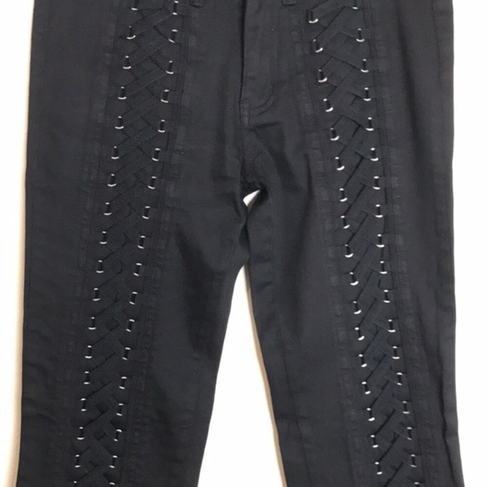 Clash jeans Usa black with corset style details pants size 3 y2k - Picture 4 of 13